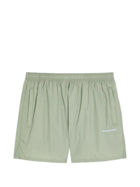 MKI Miyuki Zoku logo-embroidered swim shorts