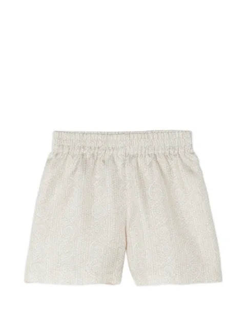 Versace Kids bermudas Greca Mosaic de seda