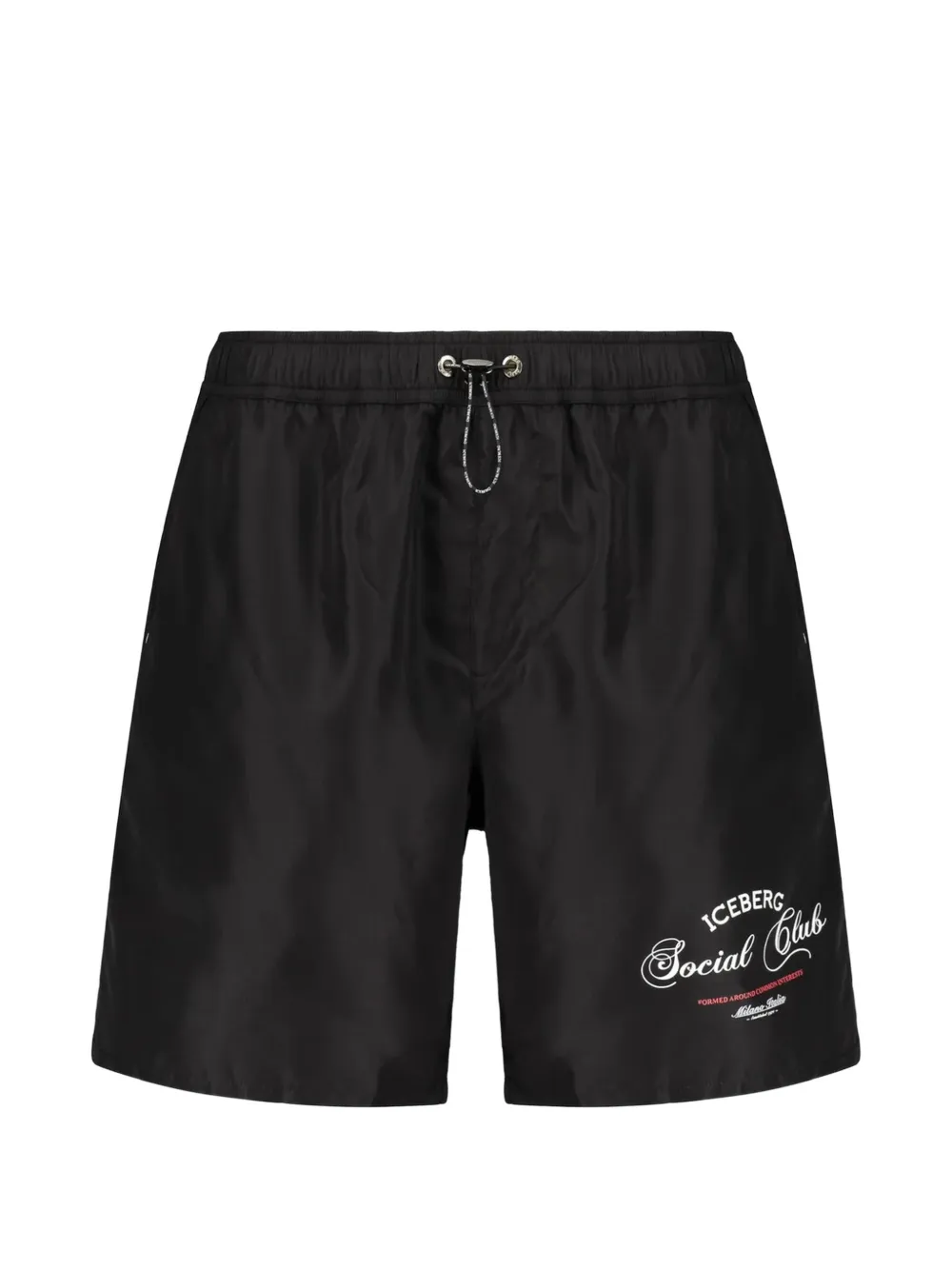 Iceberg logo-print graphic-print swim shorts - Nero