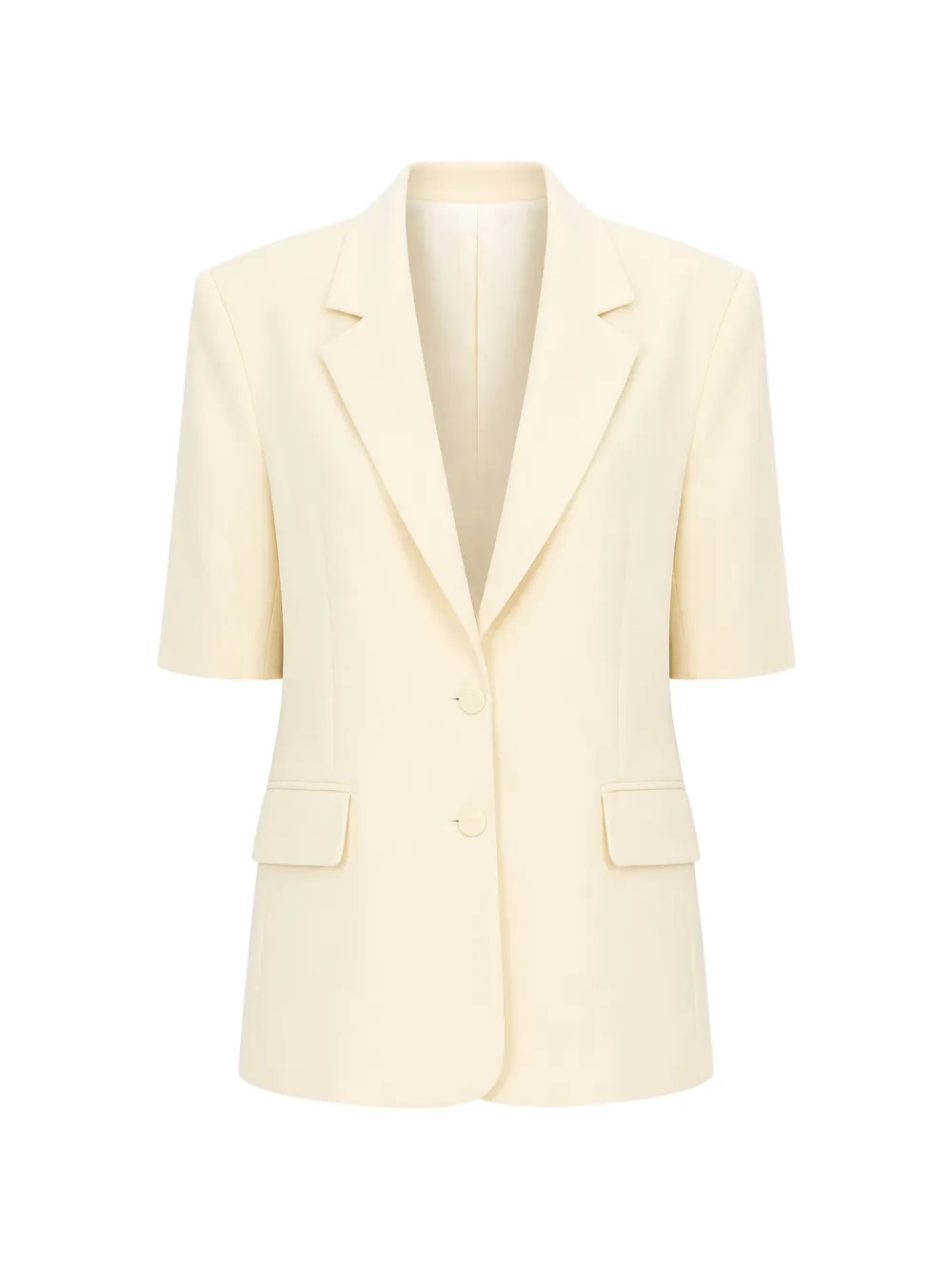 Hanita short-sleeve notched-lapel blazer - Neutrals