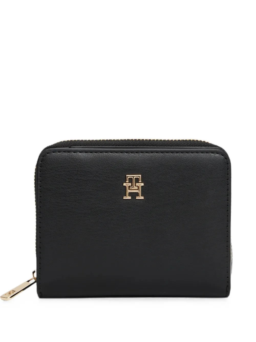 Tommy Hilfiger logo-plaque zip-around wallet - Schwarz
