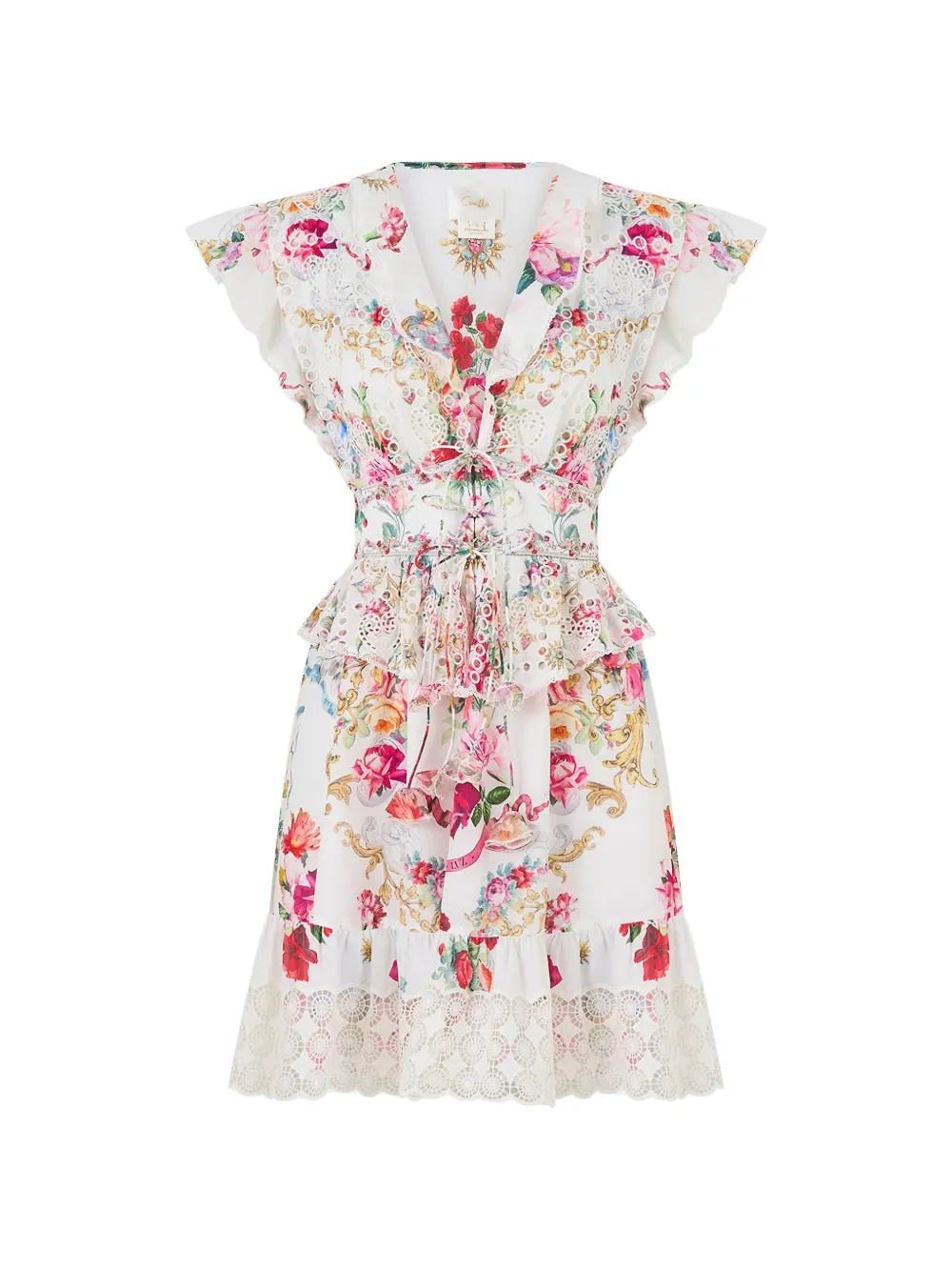 Camilla floral-print ruffled dress