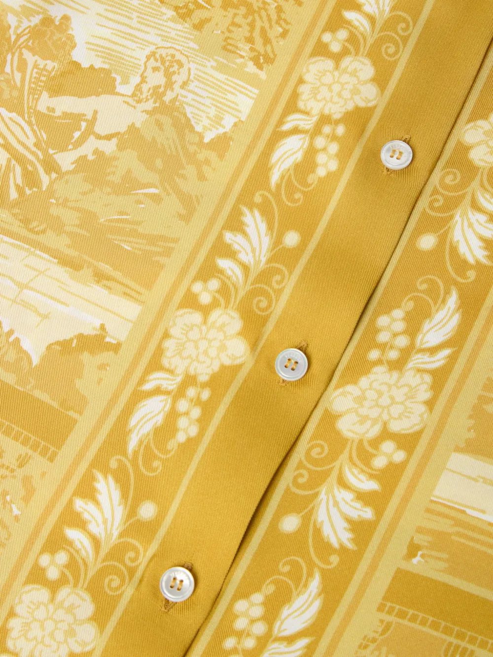 Versace Kids Zijden twill jurk met The Grotto-print Geel