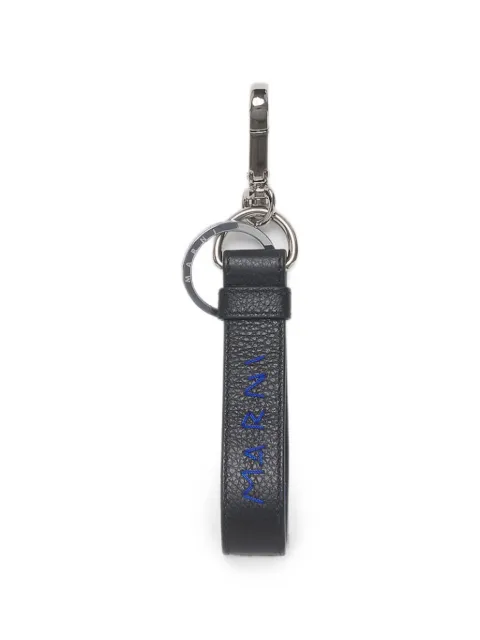 Marni Mending logo-embroidered leather keyring