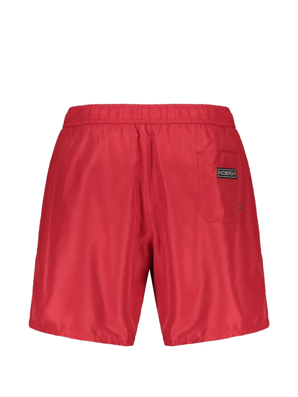 Iceberg Zwembroek met logoprint en trekkoord Rood
