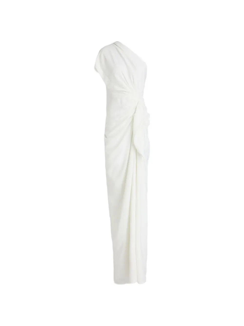 Rhea Costa Elena one-shoulder draped gown - Bianco