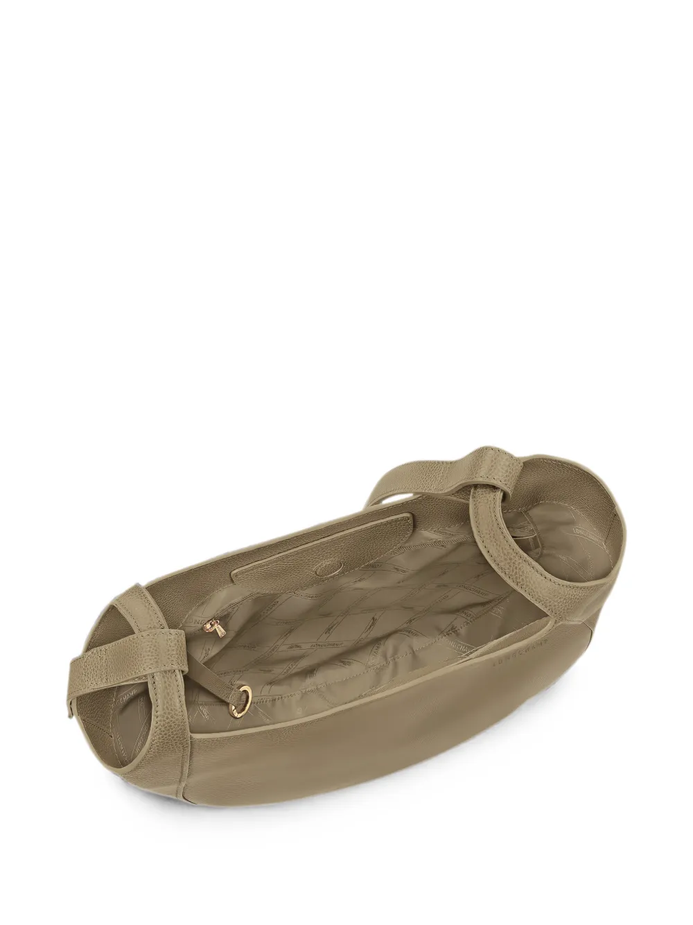 Longchamp Le Foulonné schoudertas van bewerkt leer Beige