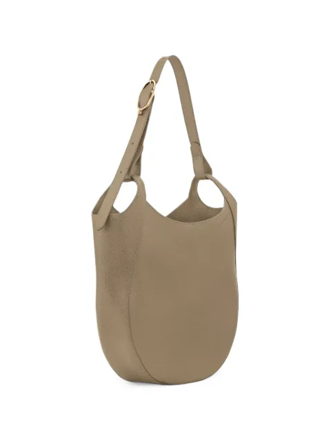 Longchamp bolsa de hombro Le Foulonné de piel granulada