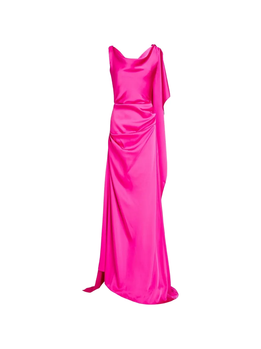 Rhea Costa Cora draped gown maxi dress - Rosa