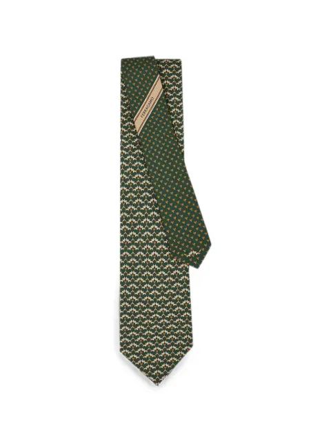 Ferragamo corbata Aud con zorro estampado