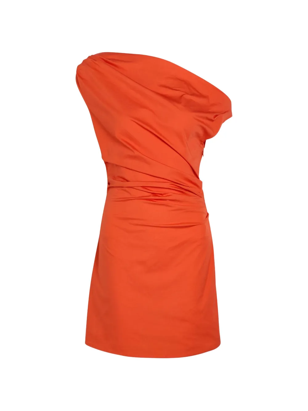 STAUD Abito midi monospalla con design drappeggiato - Arancione