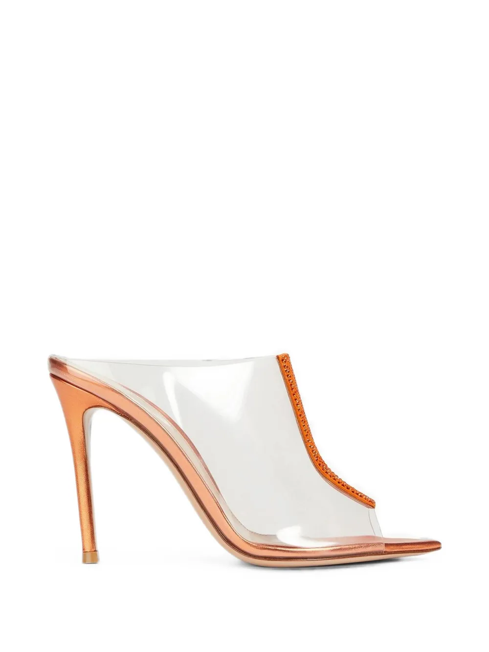 Gianvito Rossi Sigma crystal-embellished sandals - Arancione