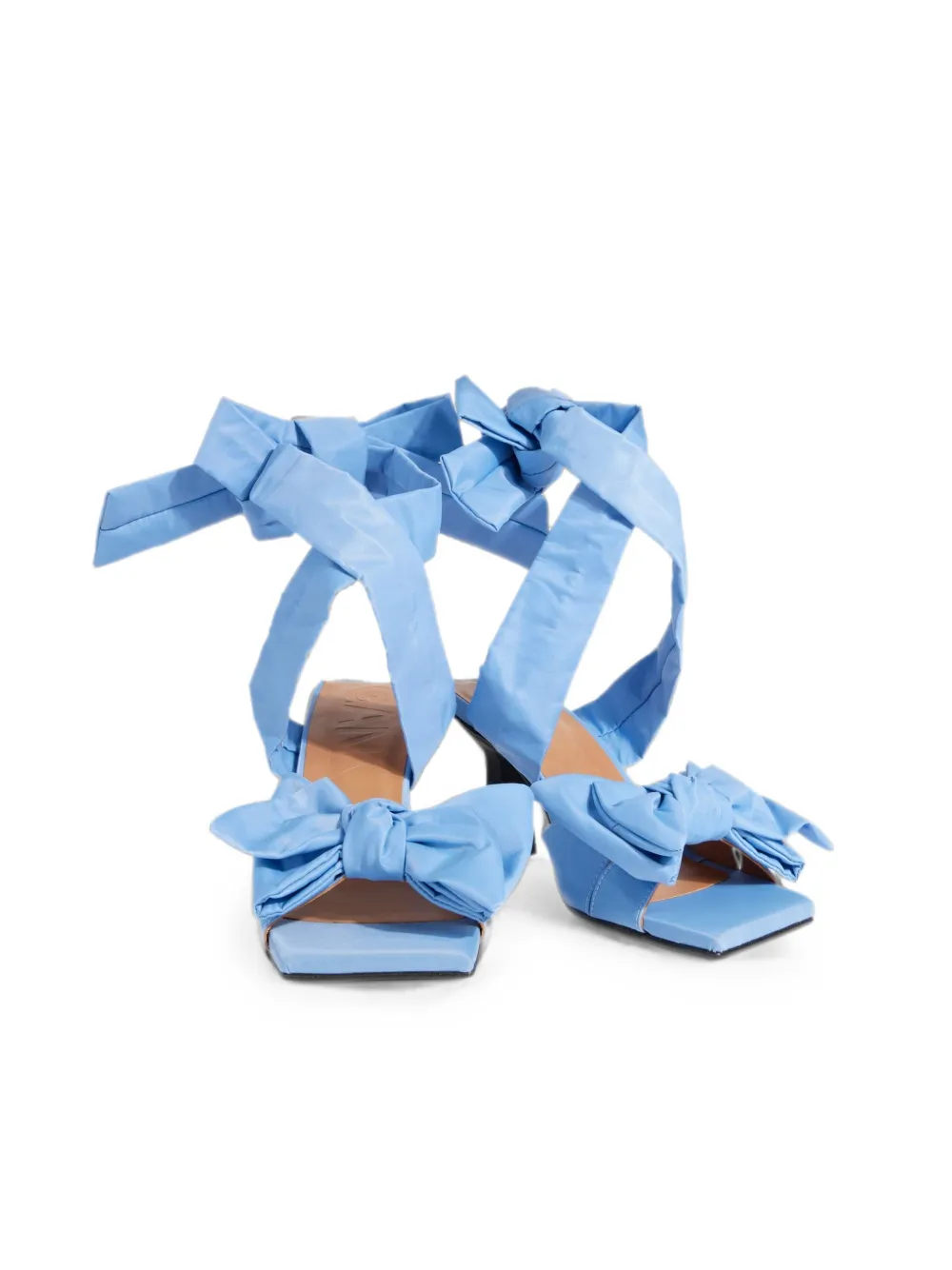 GANNI bow-detailed sandals Blauw