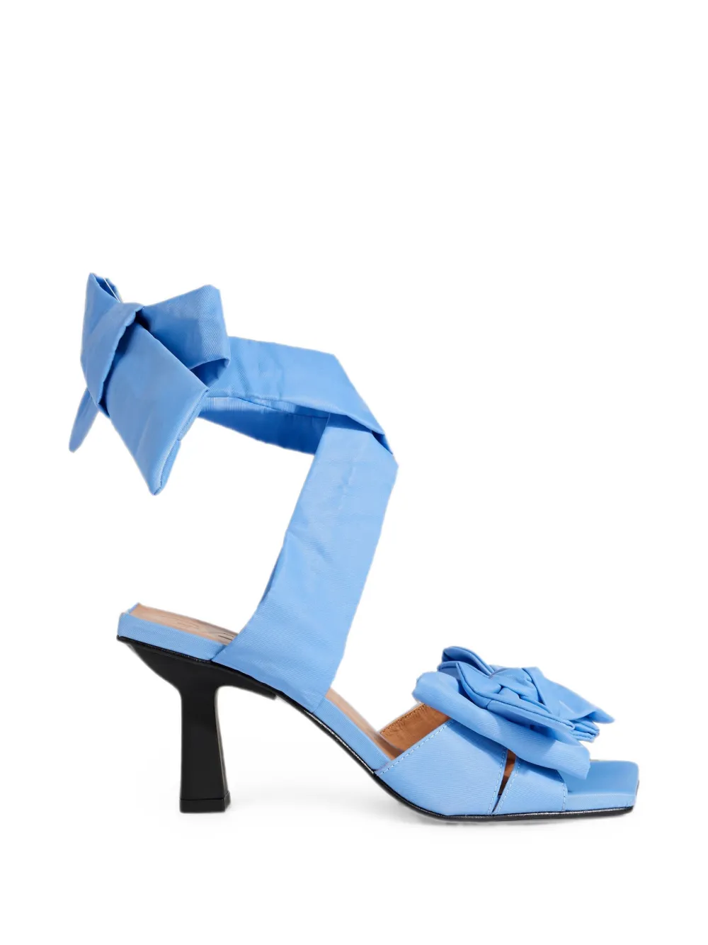 GANNI bow-detailed sandals Blauw