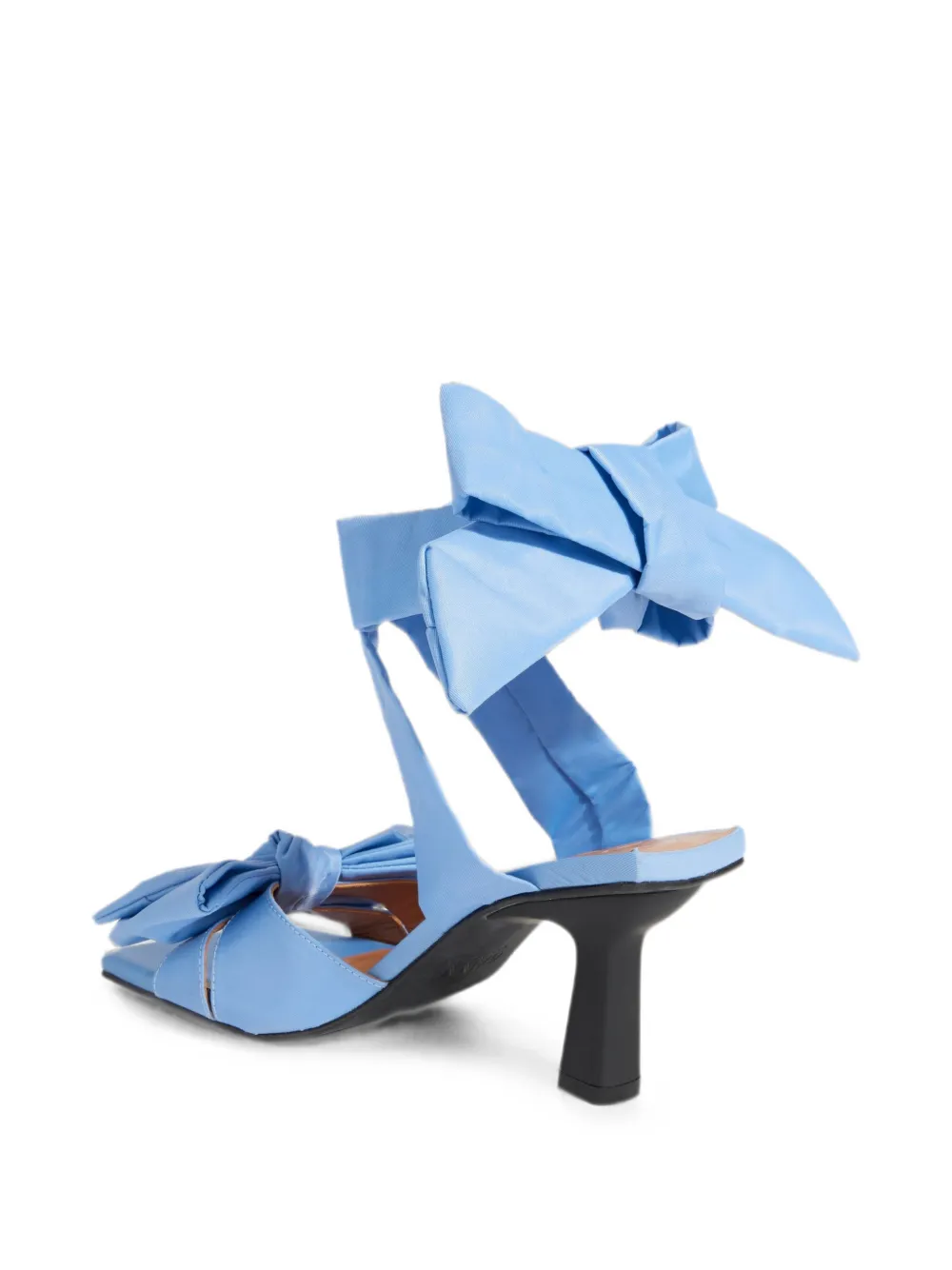 GANNI bow-detailed sandals Blauw