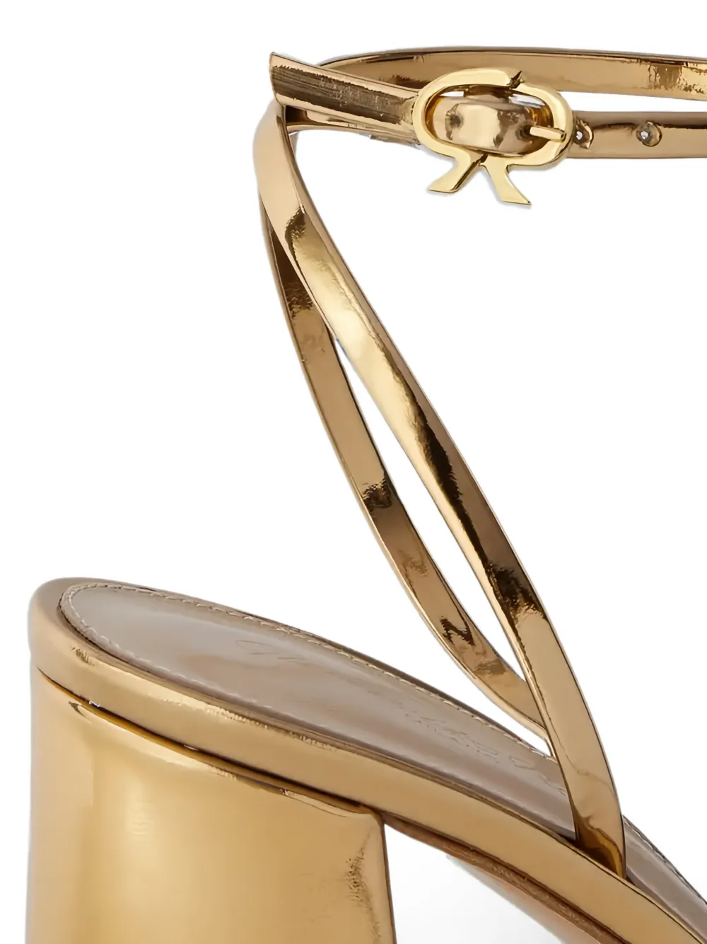 Gianvito Rossi mirrored-leather pumps Goud