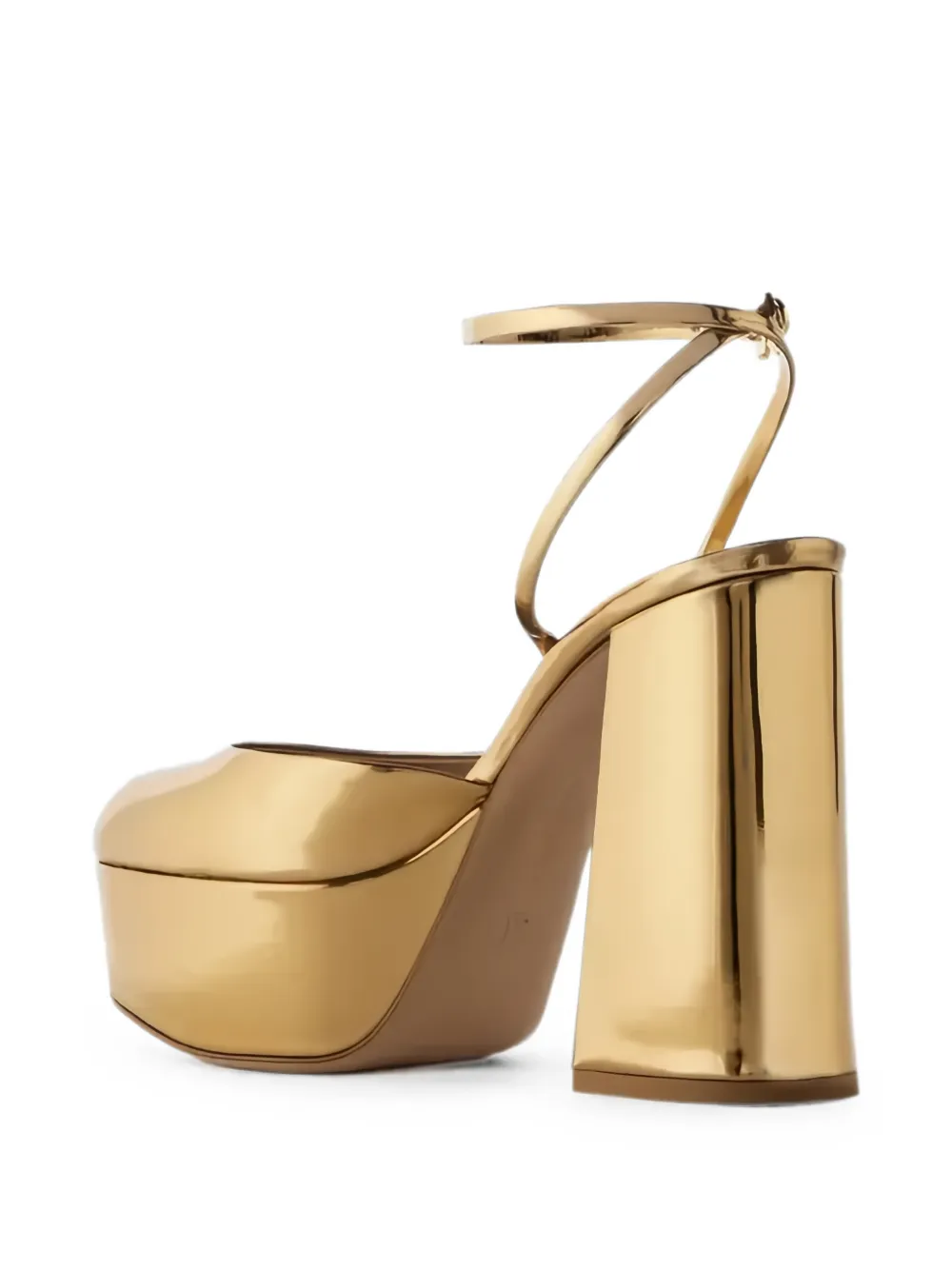 Gianvito Rossi mirrored-leather pumps Goud