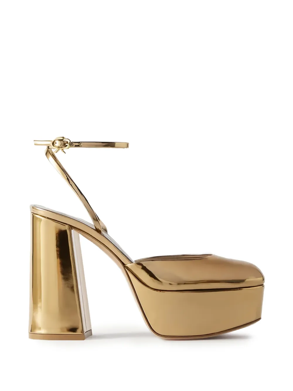 Gianvito Rossi mirrored-leather pumps - Oro