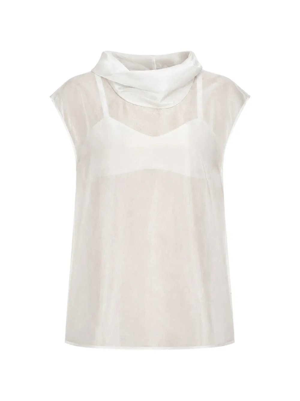 Sans Faff Halo cowl-neck blouse - Toni neutri