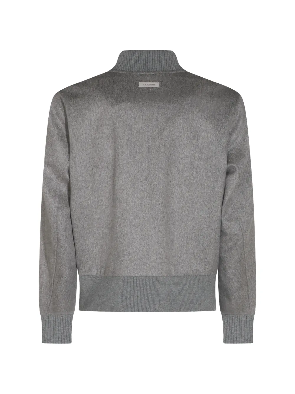 Lardini Wollen bomberjack met geribbelde afwerking Grijs