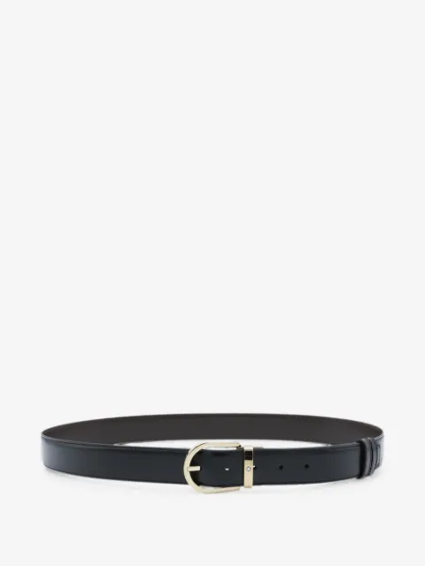 Montblanc horseshoe-buckle leather belt