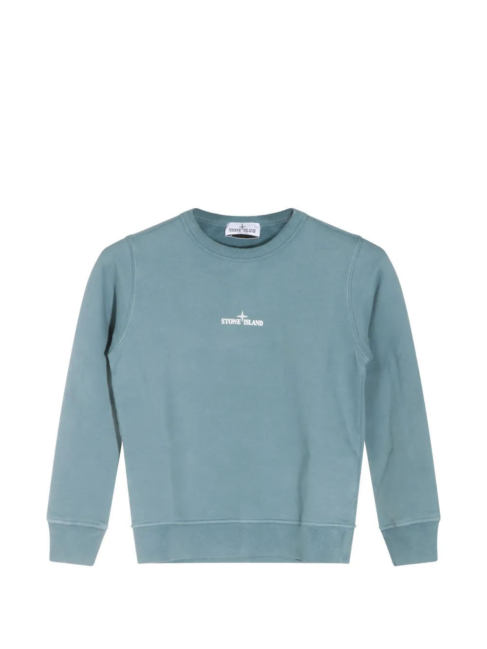 Stone Island Junior logo-print sweater - Blu