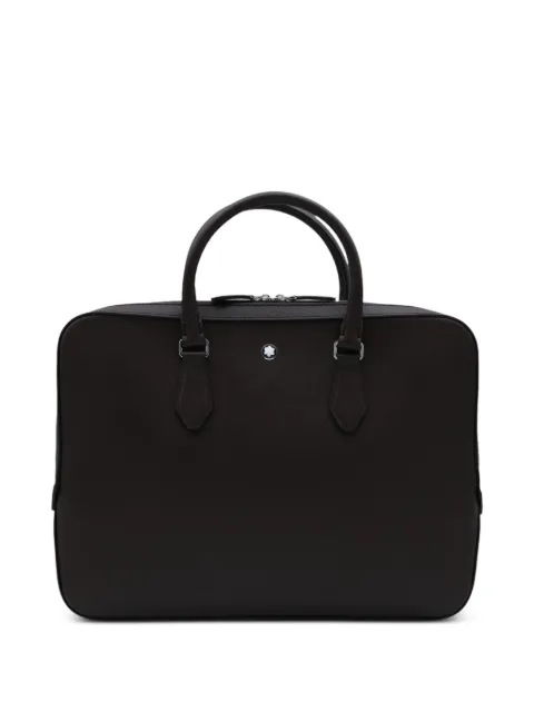 Montblanc crosshatch-leather briefcase