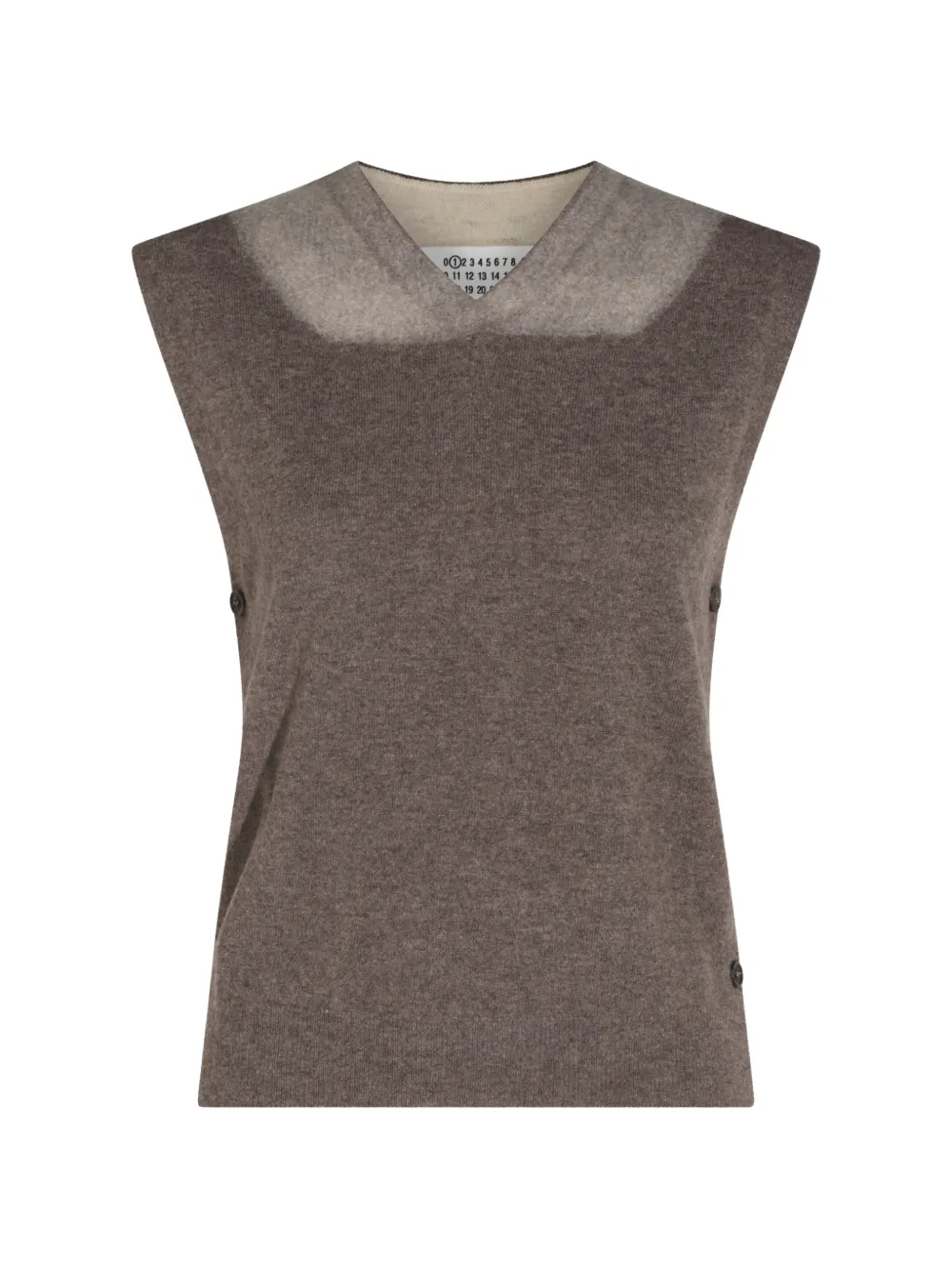 Maison Margiela button-detail sleeveless top - Marrone