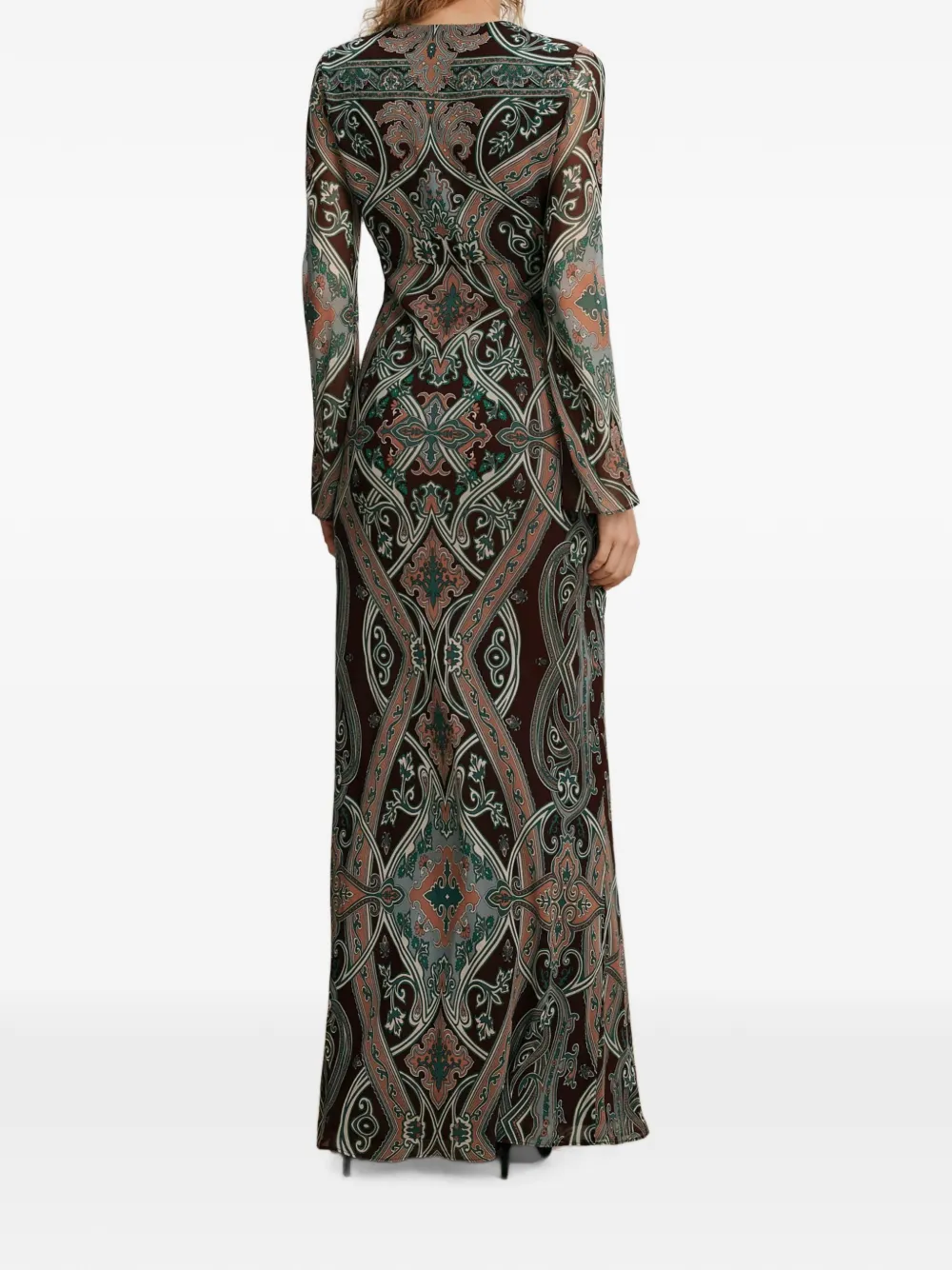 Veronica Beard Daciana maxi-jurk met paisley-print Bruin