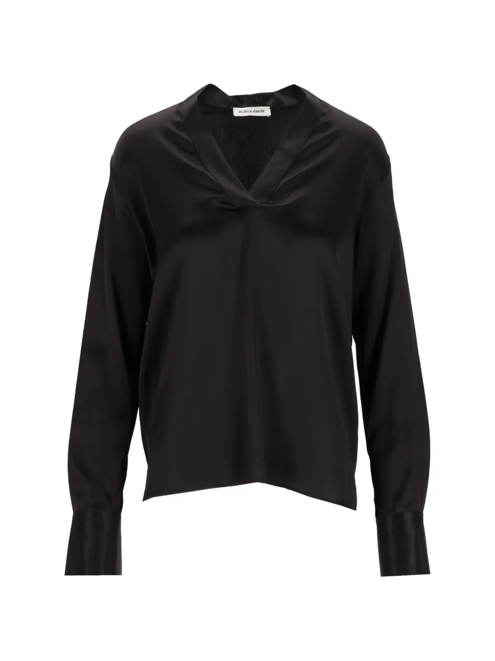 Al Duca D’Aosta 1902 V-neck blouse - Schwarz