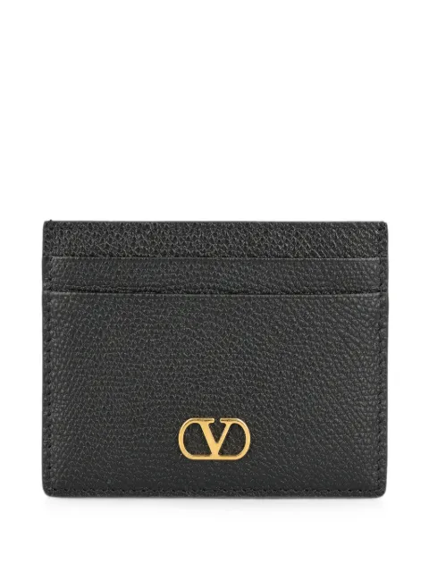 Valentino Garavani VLogo Signature grainy calfskin card holder