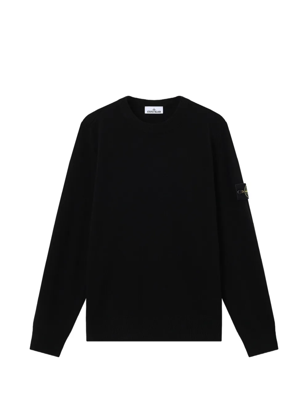 Stone Island logo-patch crew-neck sweatshirt - Nero