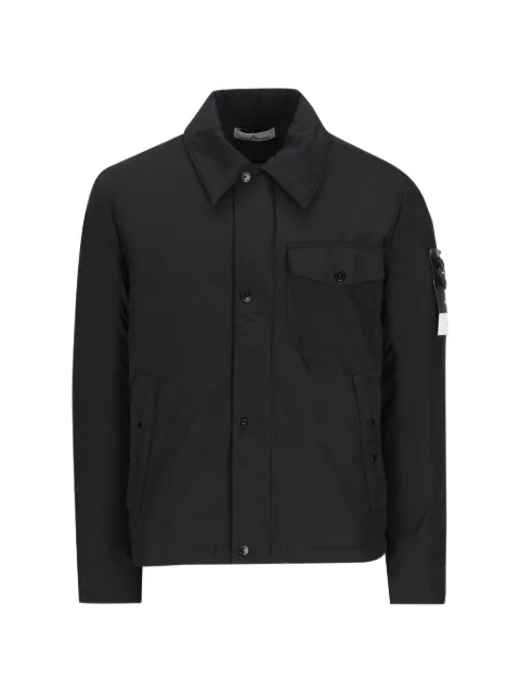 Stone Island Micro Reps logo-patch shirt jacket