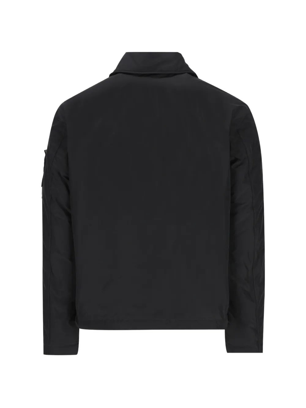 Stone Island 4100022 jack met knoopsluiting en logo-patch Zwart
