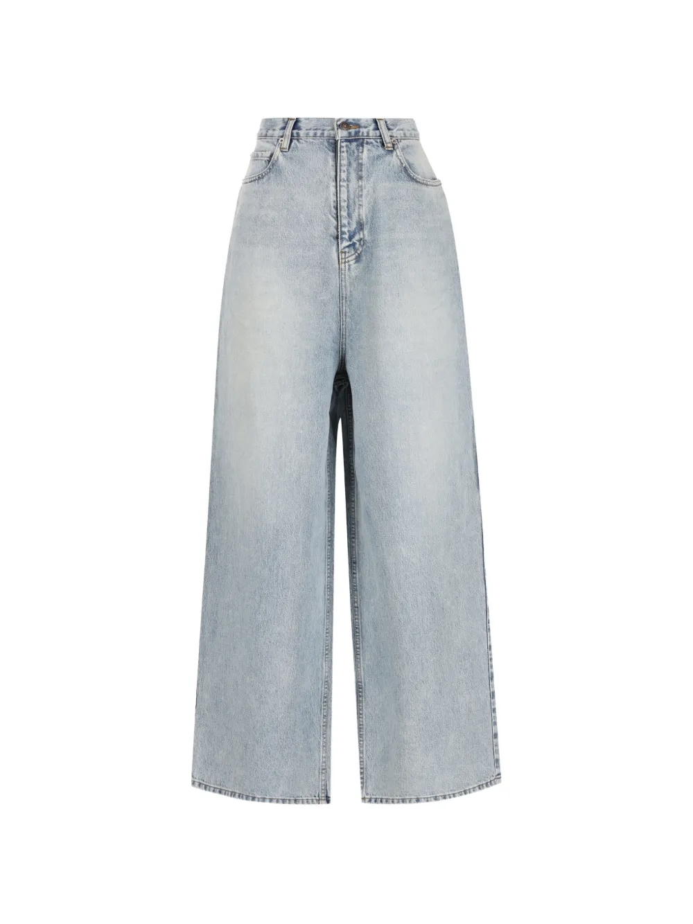 Balenciaga distressed wide-leg jeans - Blu