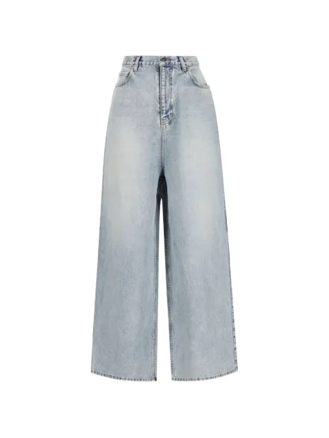 Balenciaga jeans anchos con efecto envejecido