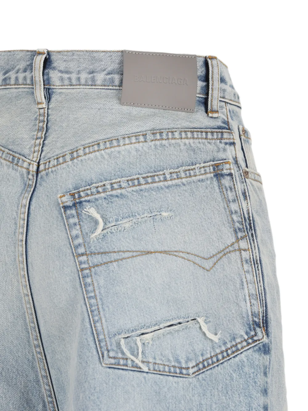 Balenciaga Gerafelde jeans Blauw