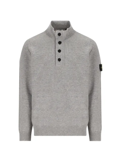 Stone Island button-up high-neck sweater