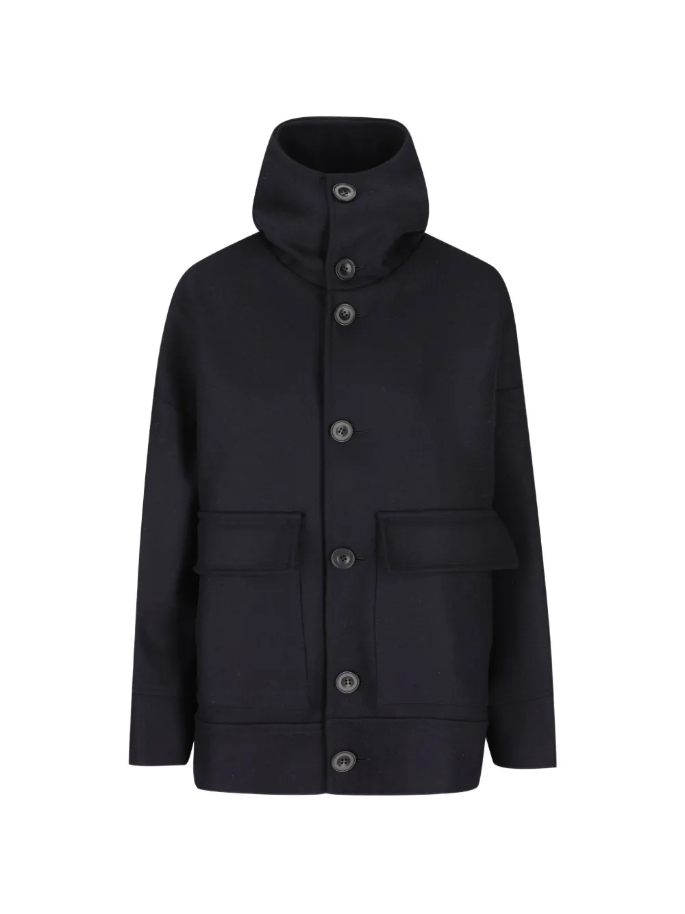 Cini button-up hooded jacket