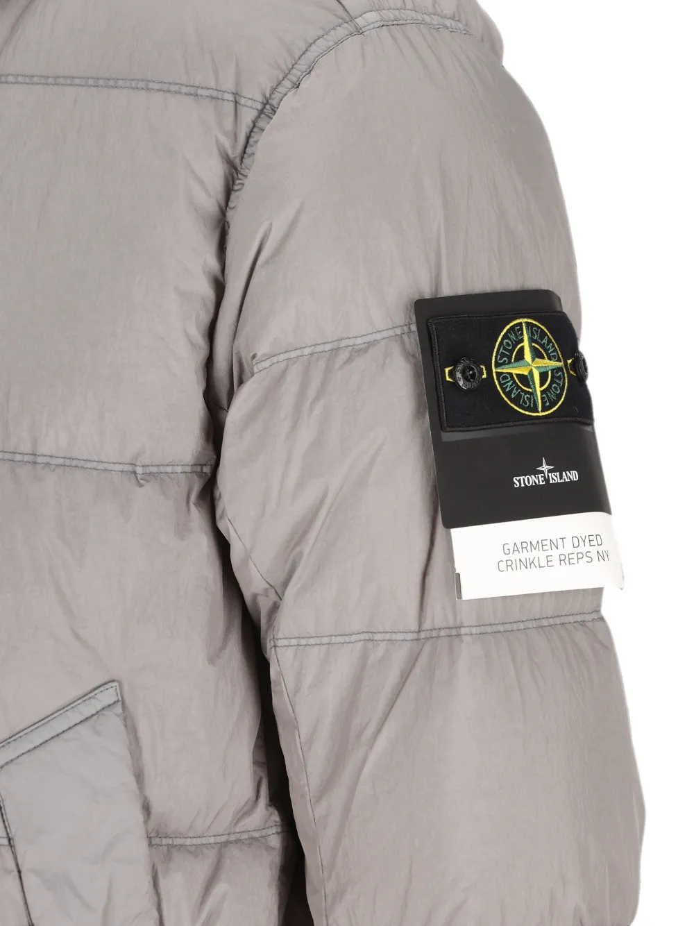 Stone Island Crinkle Reps NY gewatteerd jack Grijs