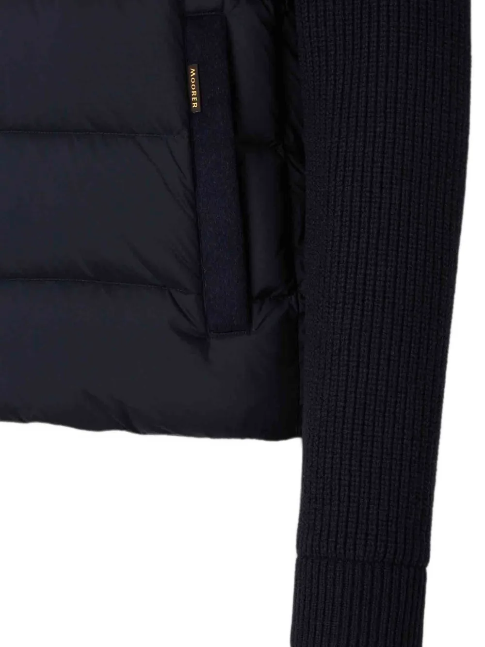 Moorer hooded padded jacket Blauw