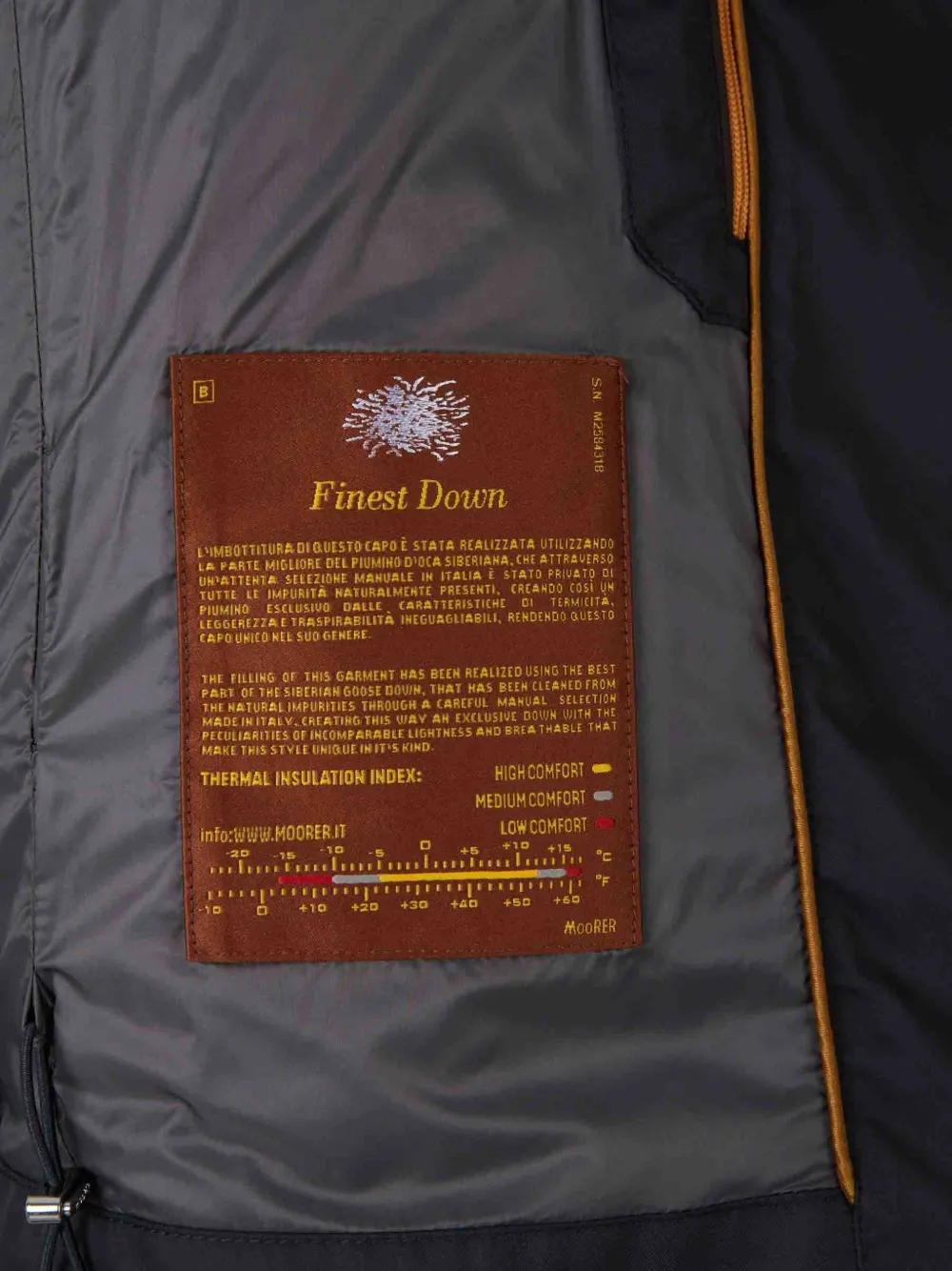 Moorer hooded padded jacket Blauw