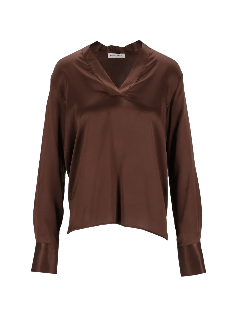 Al Duca D’Aosta 1902 V-neck blouse - Brown
