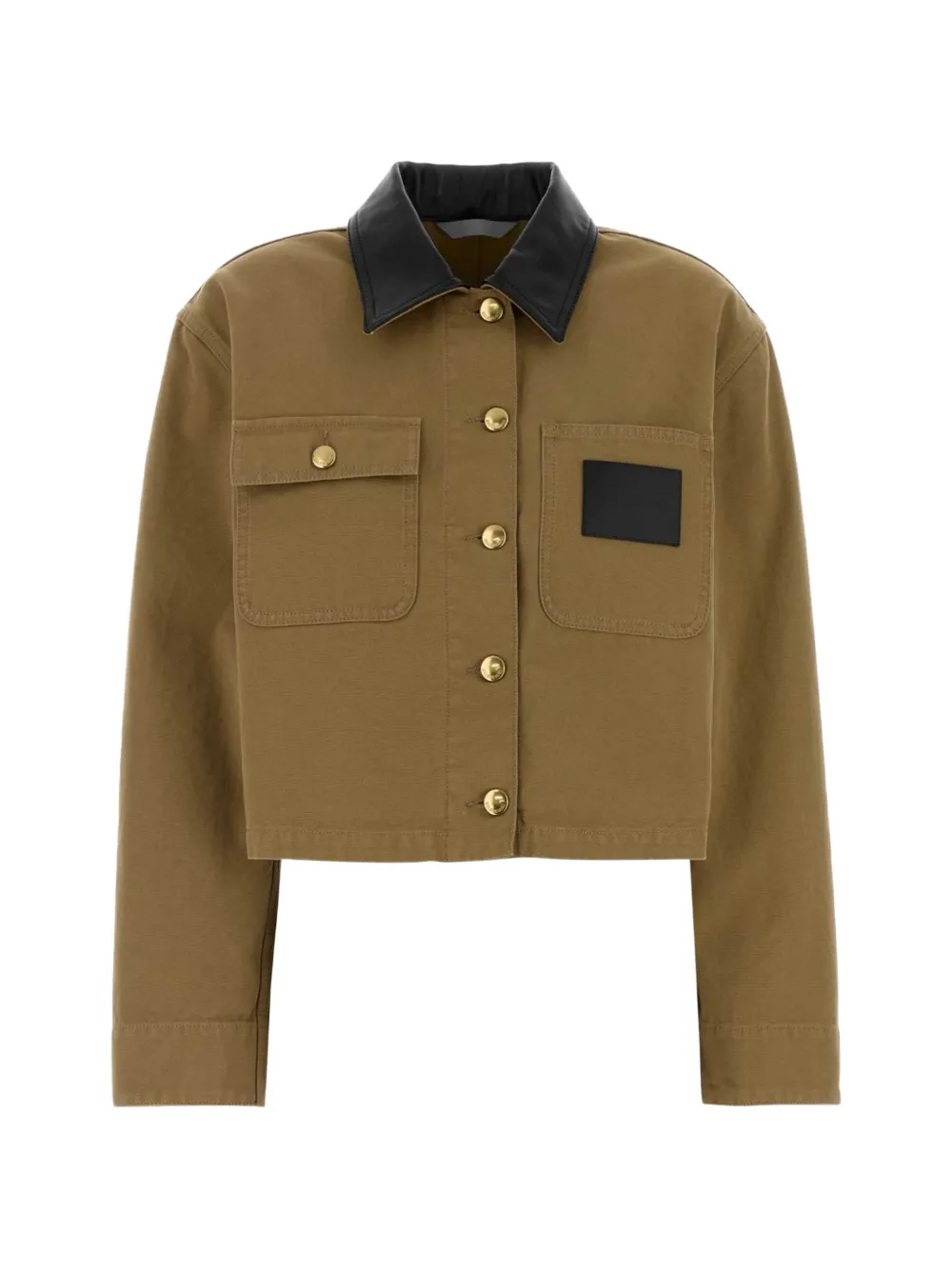 Balenciaga leather-collar cropped jacket - Toni neutri
