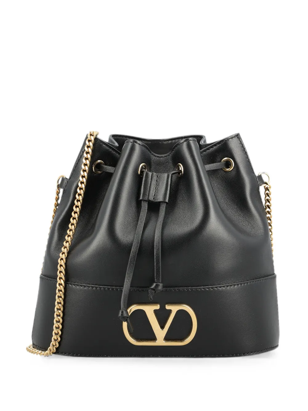 Valentino Garavani VLogo Signature leather bucket bag - Black