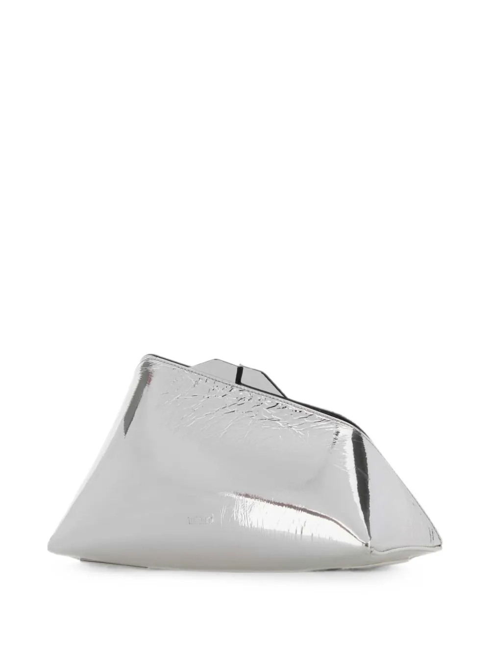 The Attico 8.30 PM leather clutch bags - Argento