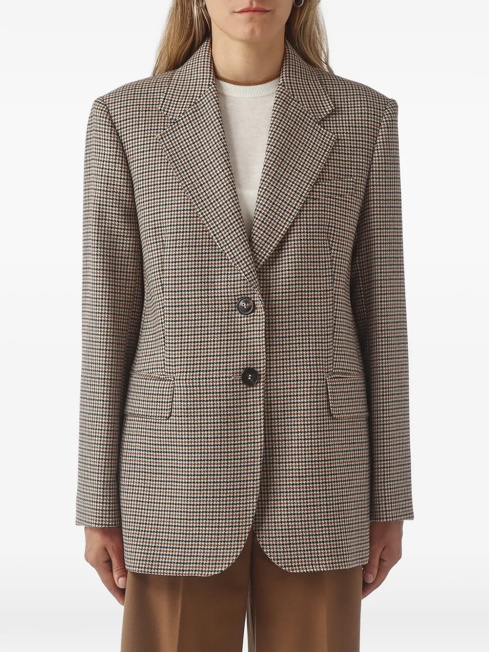 Max Mara Blazer Alice con motivo pied-de-poule - Marrone