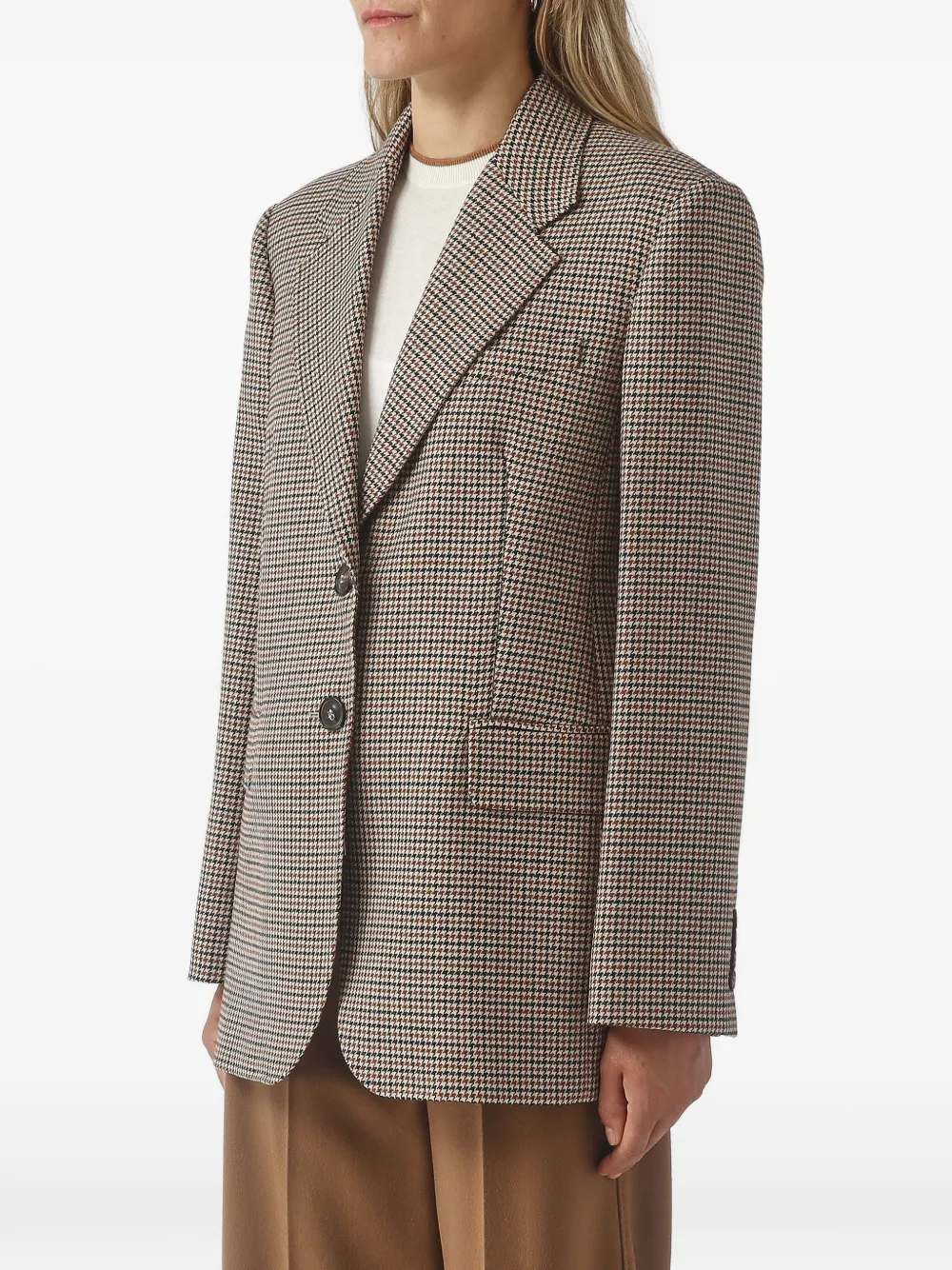 Max Mara Alice houndstooth blazer Bruin