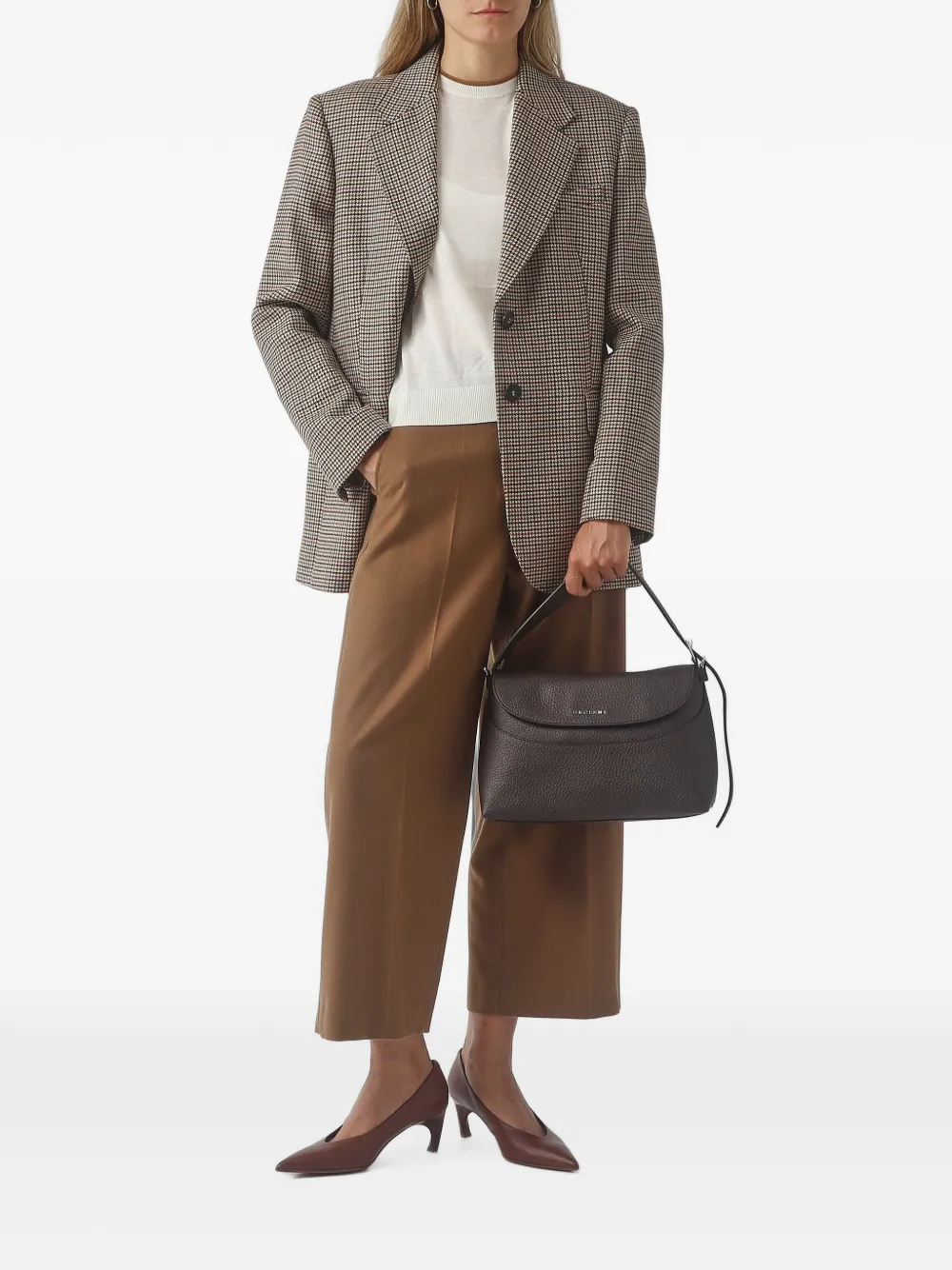 Max Mara Alice houndstooth blazer Bruin