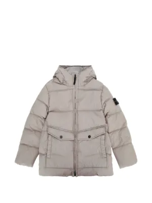 Stone Island Junior フーデッド パデッドジャケット | グリーン